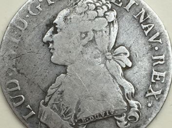 Louis XVI (Ludwig XVI.), Münze Frankreich, Coin France, Monnaie France: 1/5 Écu aux branches d´olivier, Orléans, 1787